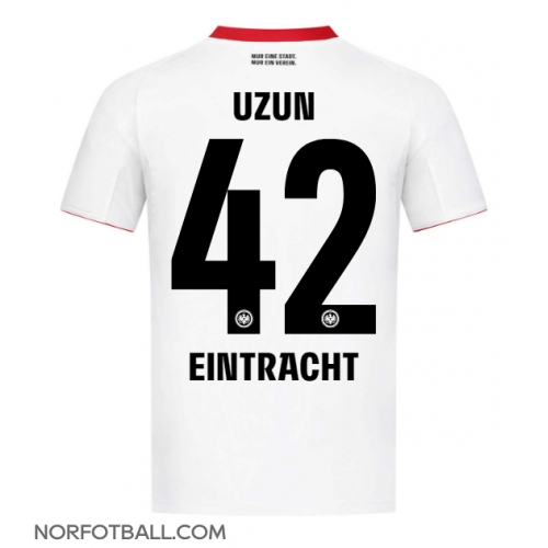 Billige Fotballdrakt Eintracht Frankfurt Can Uzun #42 Replika Bortedrakt 2025-26 Kortermet Billige Fotballdrakt Eintracht Frankfurt Can Uzun #42 Replika Bortedrakt 2025-26 Kortermet